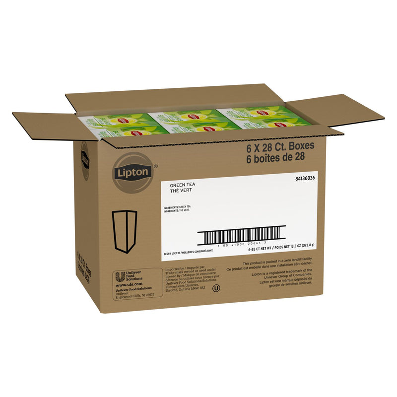 Lipton Green Tea Natural Envelope 28 Each - 6 Per Case.