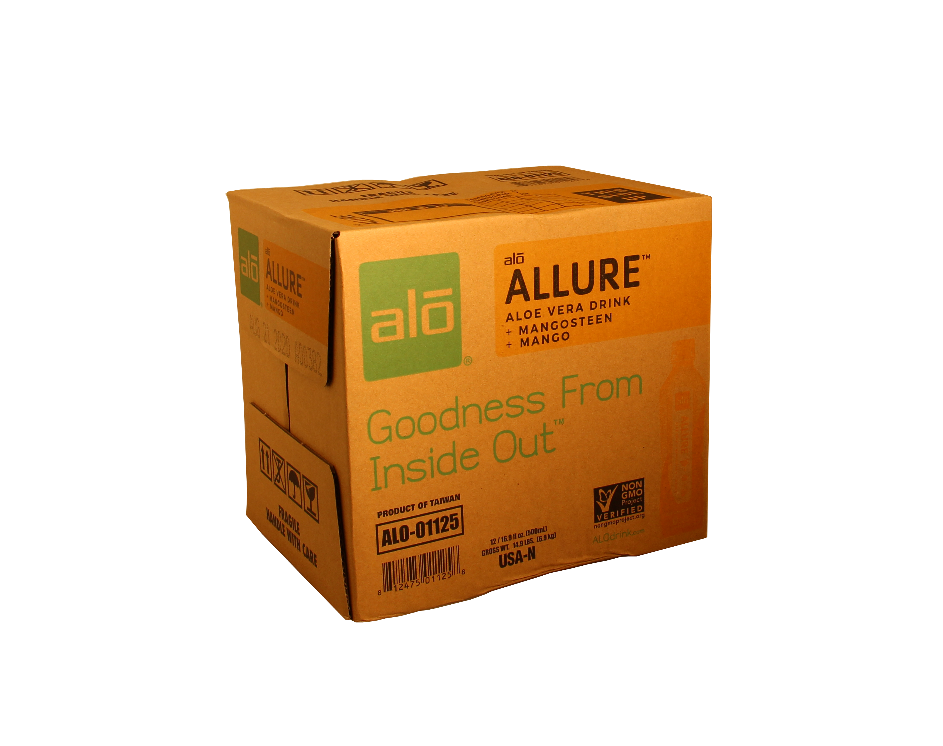 Alo Drink Allure Aloe Mangosteen & Mango 16.9 Fluid Ounce - 12 Per Case.