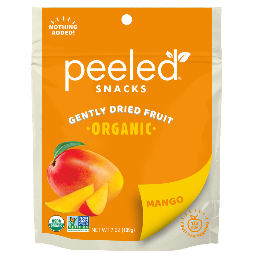 Peeled Snacks Mango Organic Dried Fruit 7 Ounce Size - 6 Per Case.