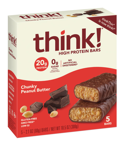 High Protein Bars Chunky Peanut Butter 10.5 Ounce Size - 24 Per Case.