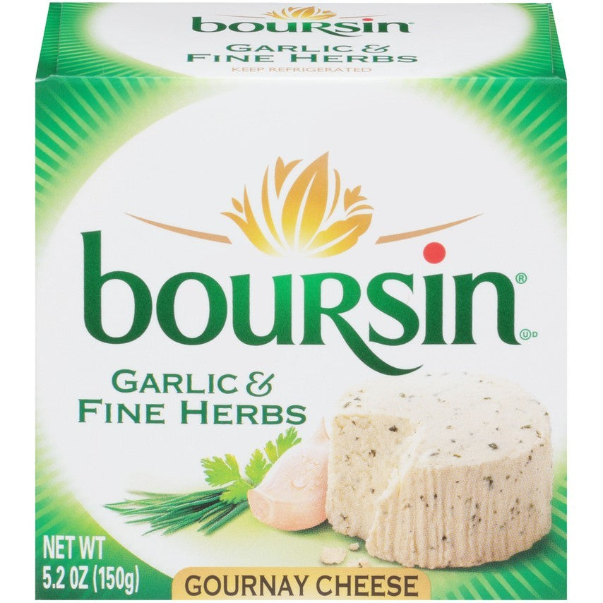 Boursin Cream Cheese With Herb & Garlic 5.2 Ounce Size - 12 Per Case.