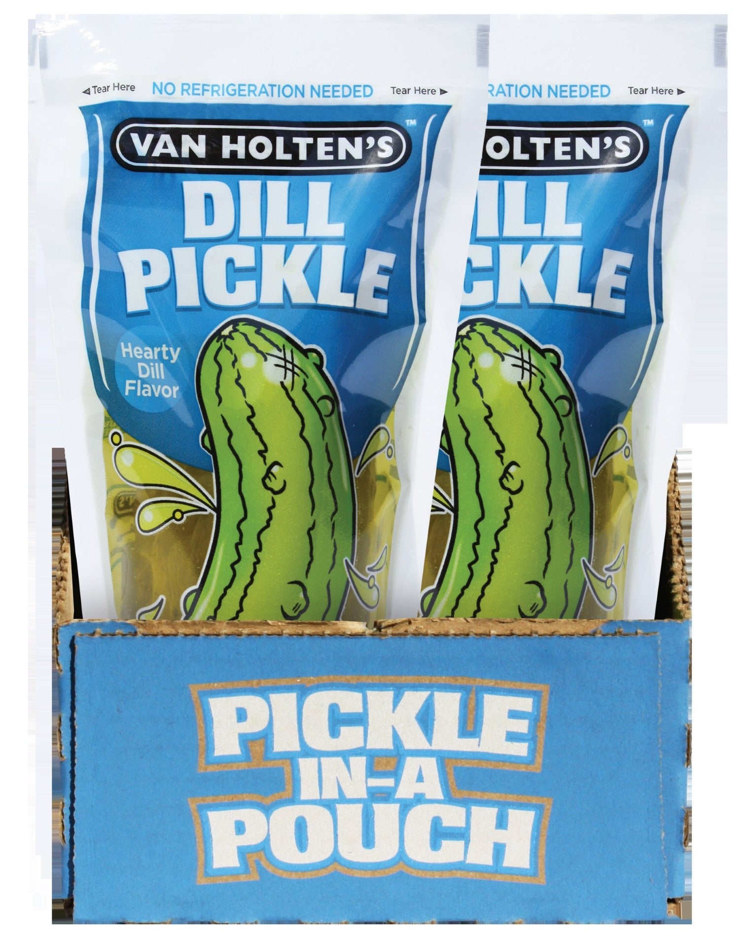 Van Holten's Jumbo Dill Pickle Individually Packed In A Pouch, 1 Each - 12 Per Case.
