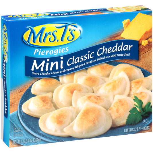 Pierogies Mini Potato & Cheddar 28 Each - 12 Per Case.