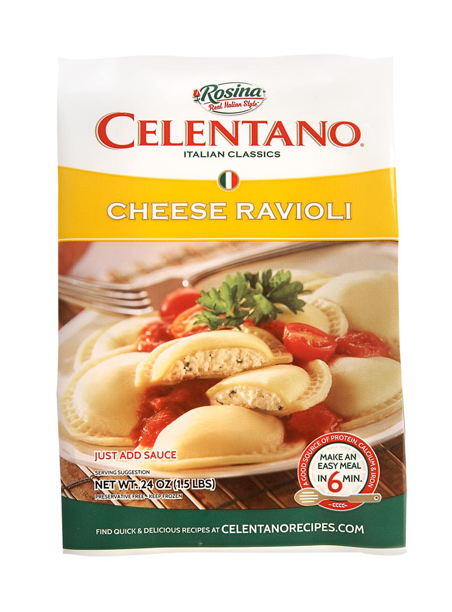 Pre Cooked Cheese Ravioli Large Round 24 Ounce Size - 12 Per Case.