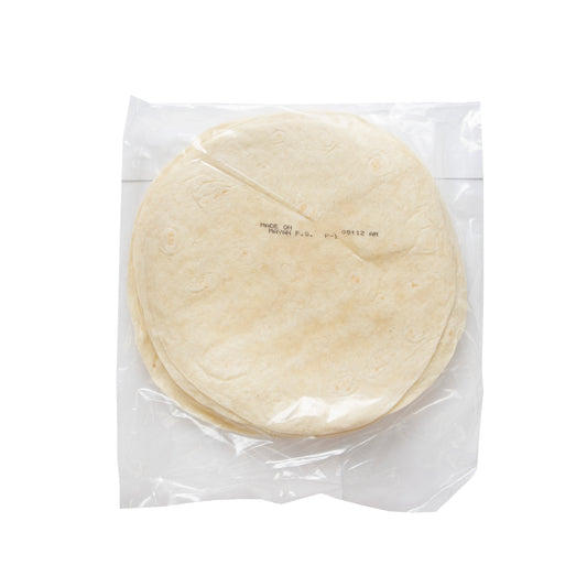 Mayan White Flour Tortillas 8" 18.016 Ounce Size - 12 Per Case.