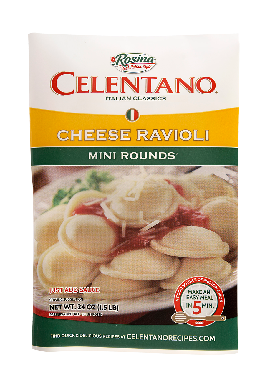 Pre Cooked Mini Cheese Ravioli 24 Ounce Size - 12 Per Case.