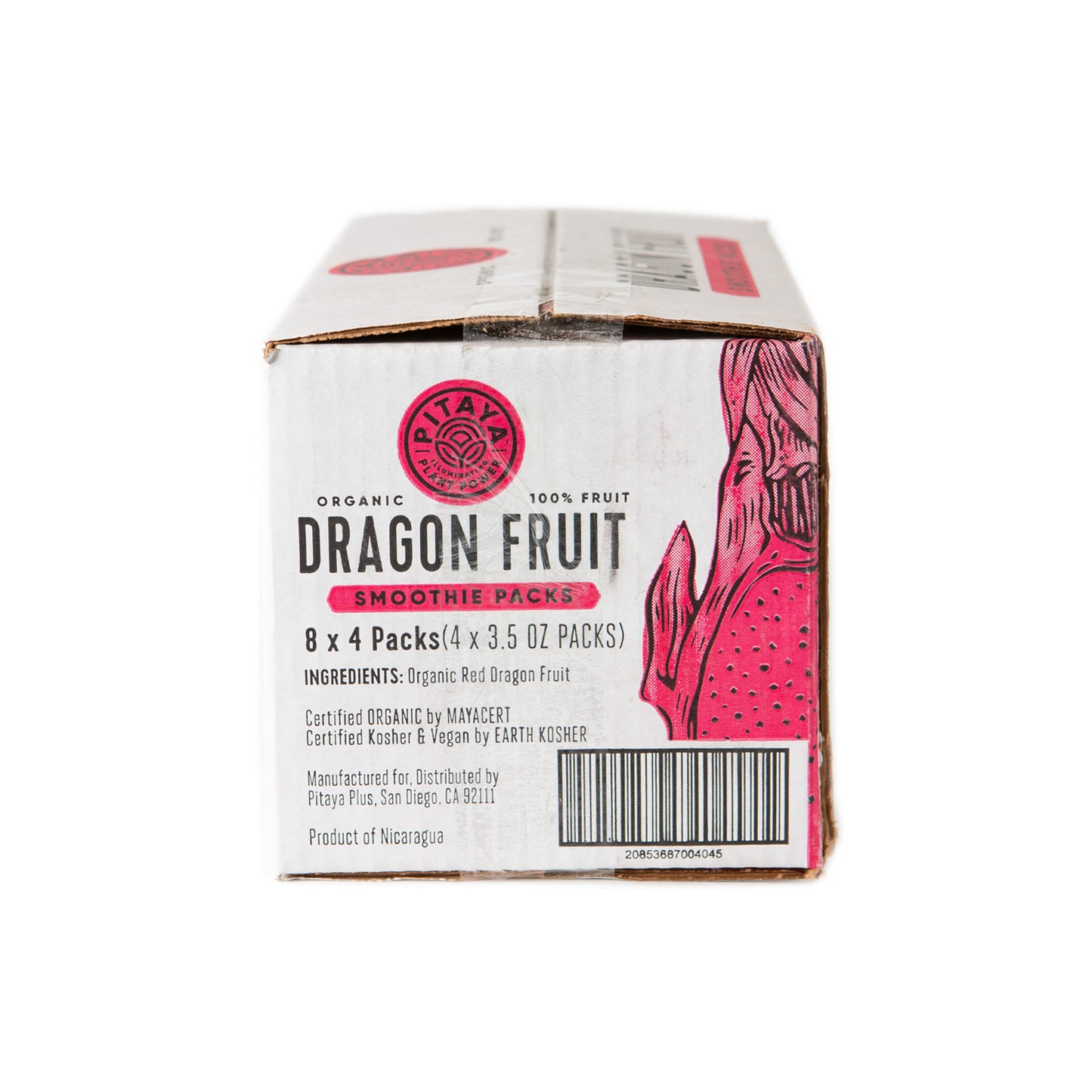 Pitaya Plus Organic Dragon Fruit Smoothie Packs 14 Ounce Size - 8 Per Case.