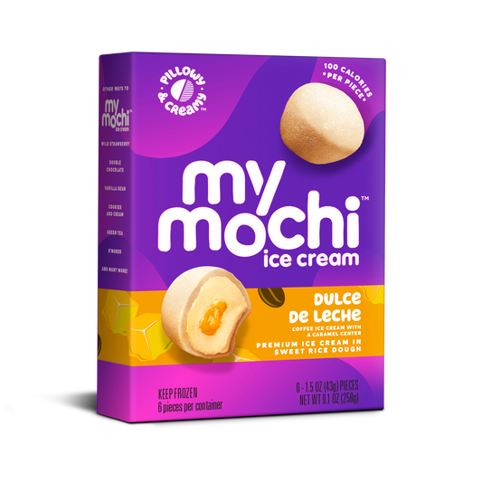 Mymochi Dulce De Leche Mochi Ice Cream 6 Count Packs - 12 Per Case.