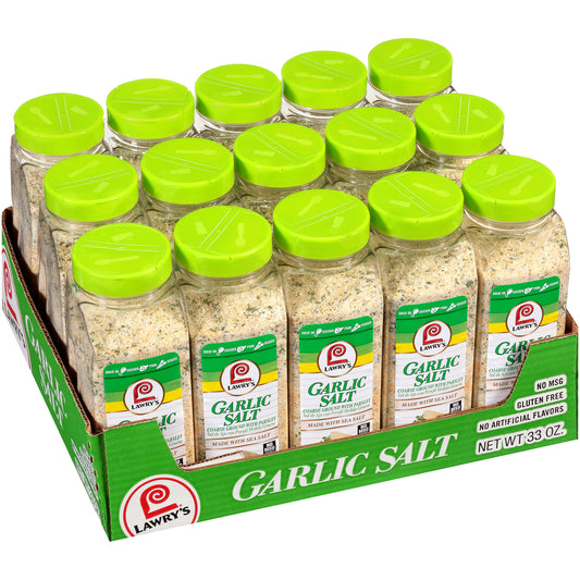 Lawry's Garlic Salt With Parsley 33 Ounce Size - 15 Per Case.