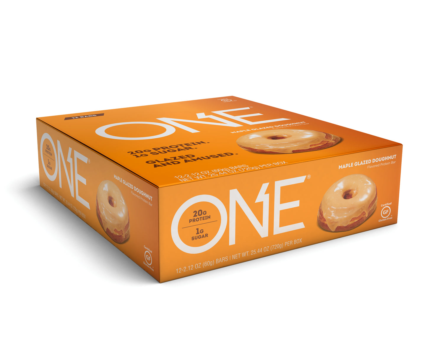 One Brand Maple Glazed Doughnut Bar 2.12 Ounce Size - 72 Per Case.