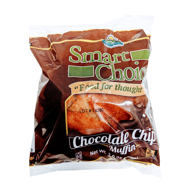 Smart Choice Chocolate Chip Muffin 3.6 Ounce Size - 48 Per Case.