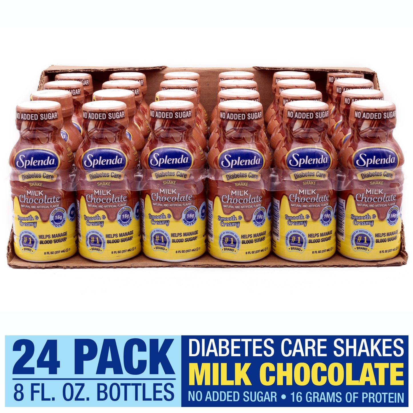 Splenda Diabetes Care Shakes Milk Chocolate Pack 8 Fluid Ounce - 4 Per Case.