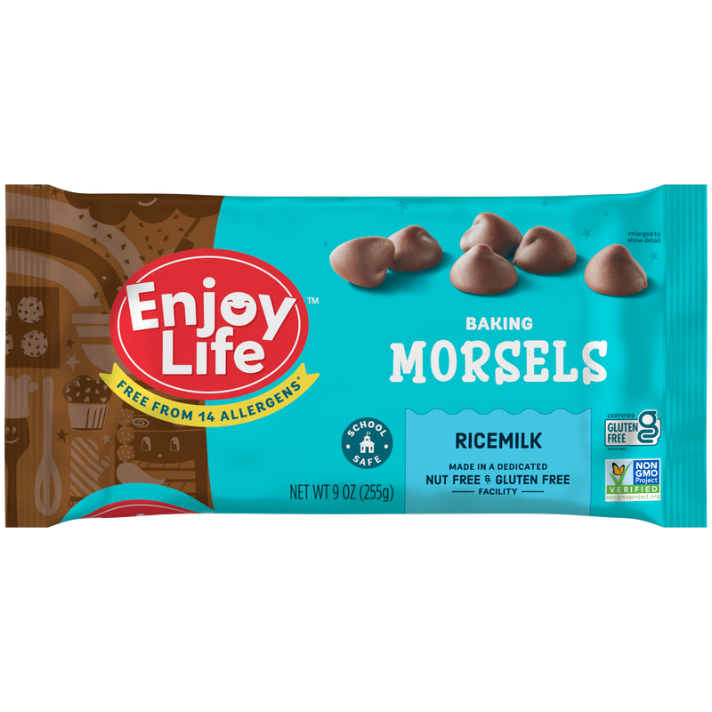 Enjoy Life Baking Ricemilk Morsels 9 Ounce Size - 12 Per Case.