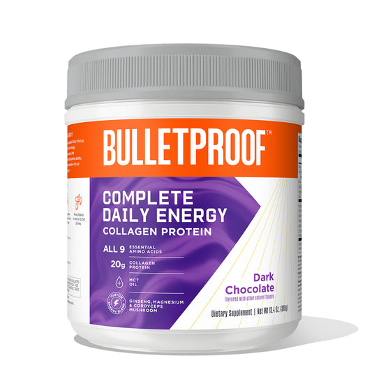 Bulletproof Complete Daily Energy Dark Chocolate 13.4 Ounce Size - 3 Per Case.