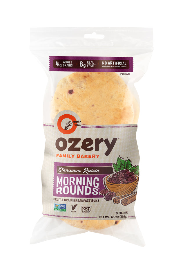 Ozery Bakery Cinnamon Raisin Morning Rounds 12.7 Ounce Size - 6 Per Case.