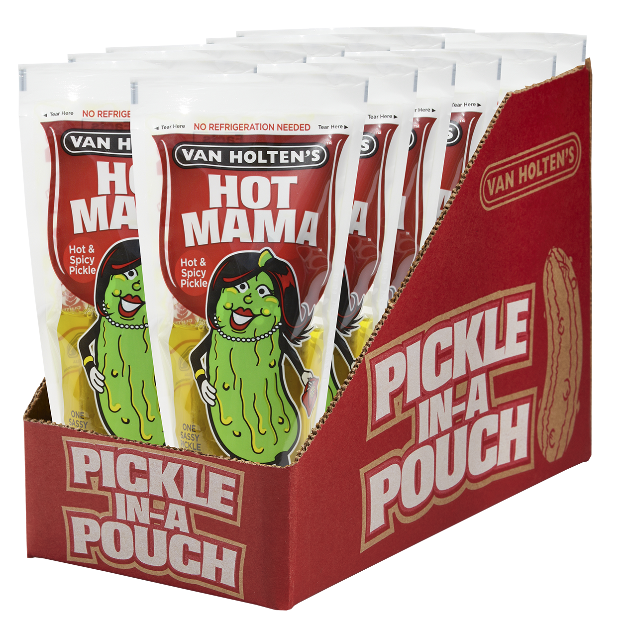 Van Holten's King Size Hot Mama Hot Pickle 1 Each - 12 Per Case.