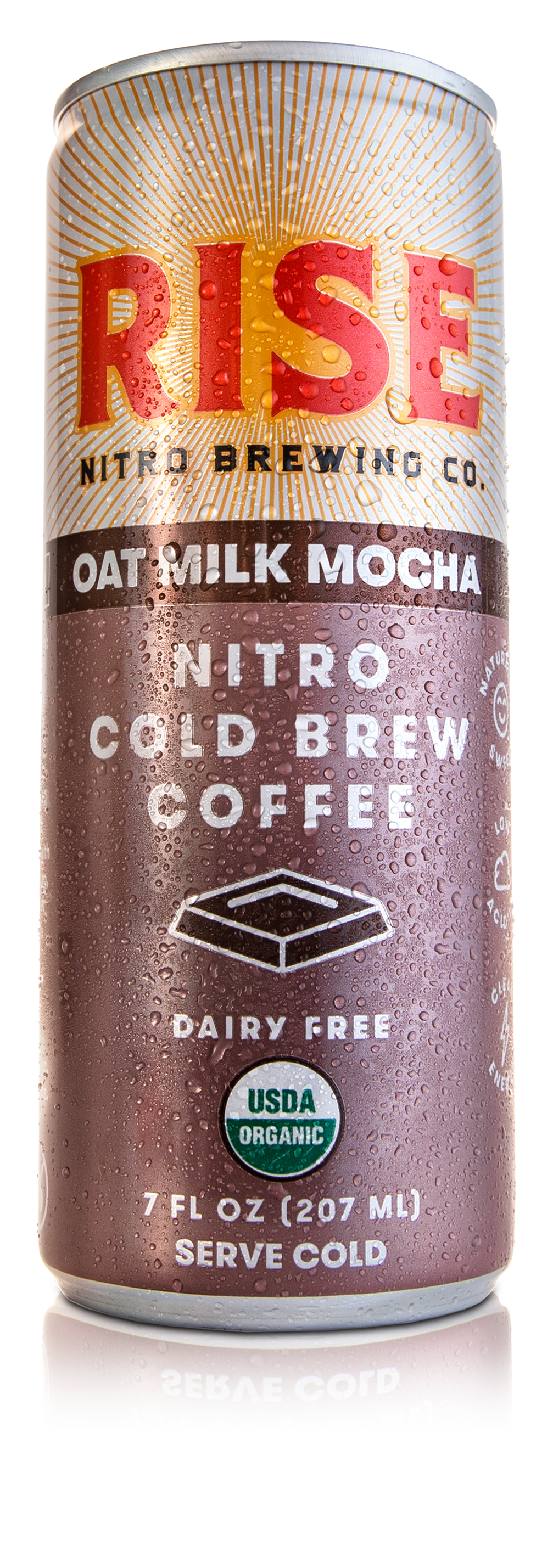 Rise Brewing Co Mocha Nitro Cold Brew Latte 7 Fluid Ounce - 12 Per Case.