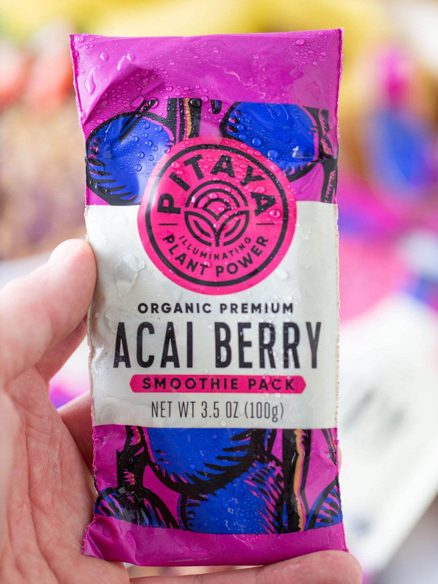 Pitaya Plus Organic Acai Pure Smoothie 100 Grams Each - 60 Per Case.