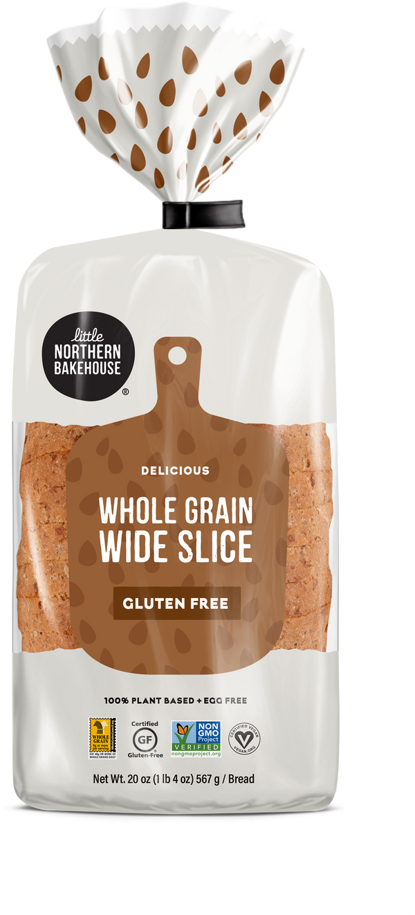 Little Northern Bakehouse Wide Sliced Glutenfree Whole Grain Bread 20 Ounce Size - 8 Per Case.