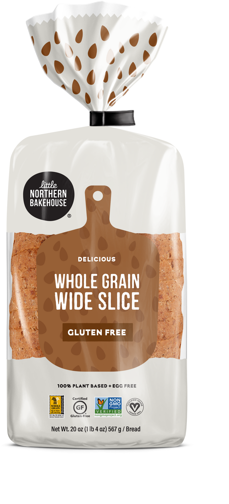 Little Northern Bakehouse Wide Sliced Glutenfree Whole Grain Bread 20 Ounce  Size - 8 Per Case.