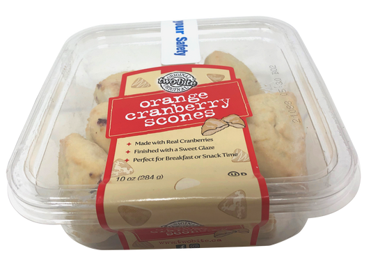 Two Bite® Orange Cranberry Scones 10 Ounce Size - 24 Per Case.