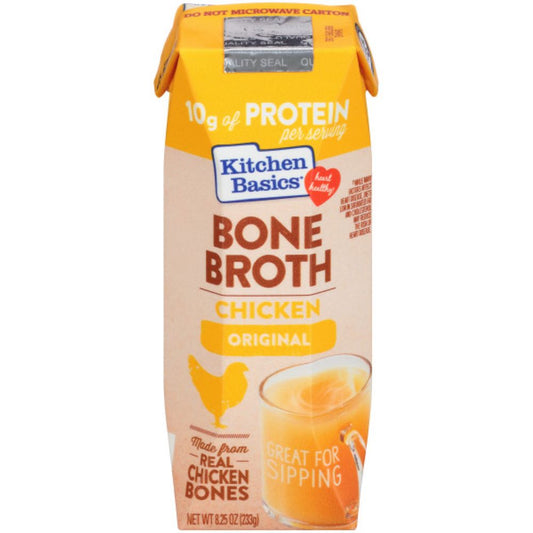 Kitchen Basics Original Chicken Bone Broth 8.25 Ounce Size - 12 Per Case.