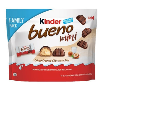 Kinder Joy Mini Tx Count Unit Crispy Wafer Bite With Creamy Nut Filling In Milk Chocol 9.5 Ounce Size - 8 Per Case.