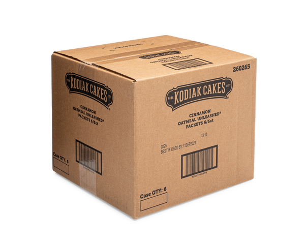 Kodiak Cakes Cinnamon Oatmeal Packets 10.58 Ounce Size - 6 Per Case.