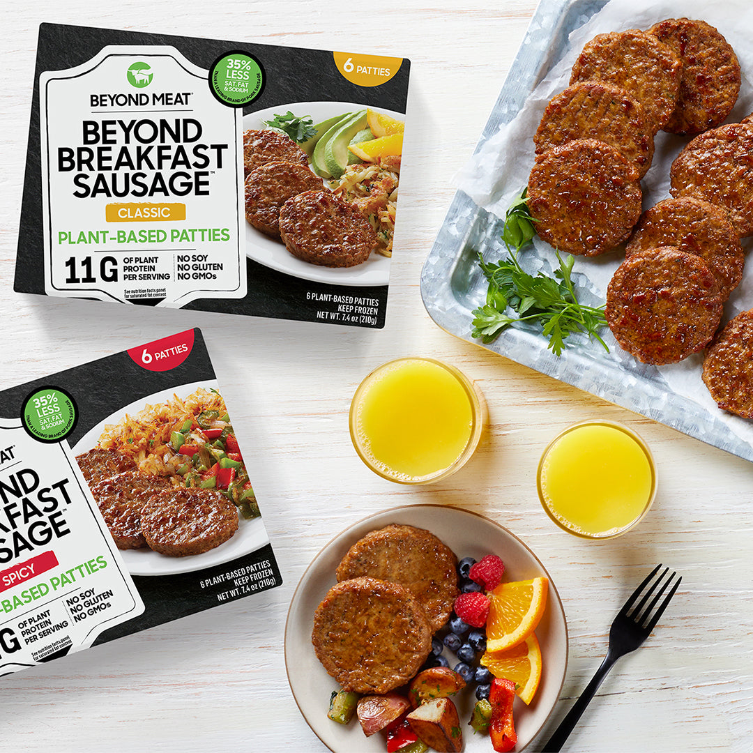 Beyond Meat Beyond Breakfast Sausage Plant Based Breakfast Patties 7.4 Ounce Size - 12 Per Case.