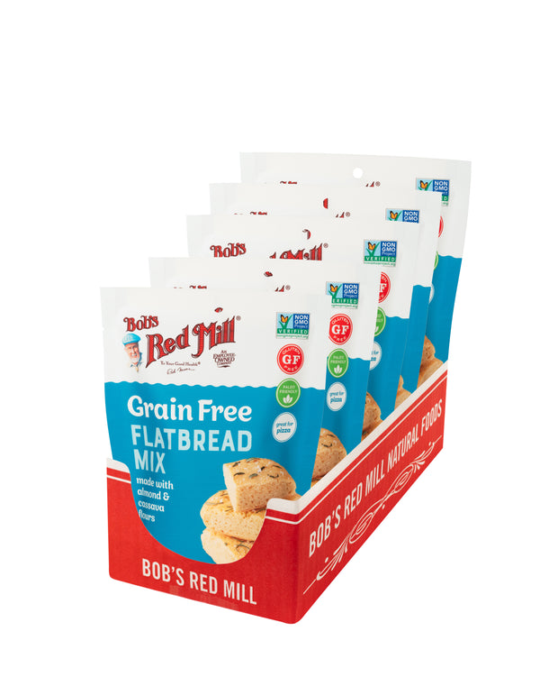 Bob's Red Mill Grain Free Flatbread Mix Onecase Of Five Pouches 7.05 Ounce Size - 5 Per Case.