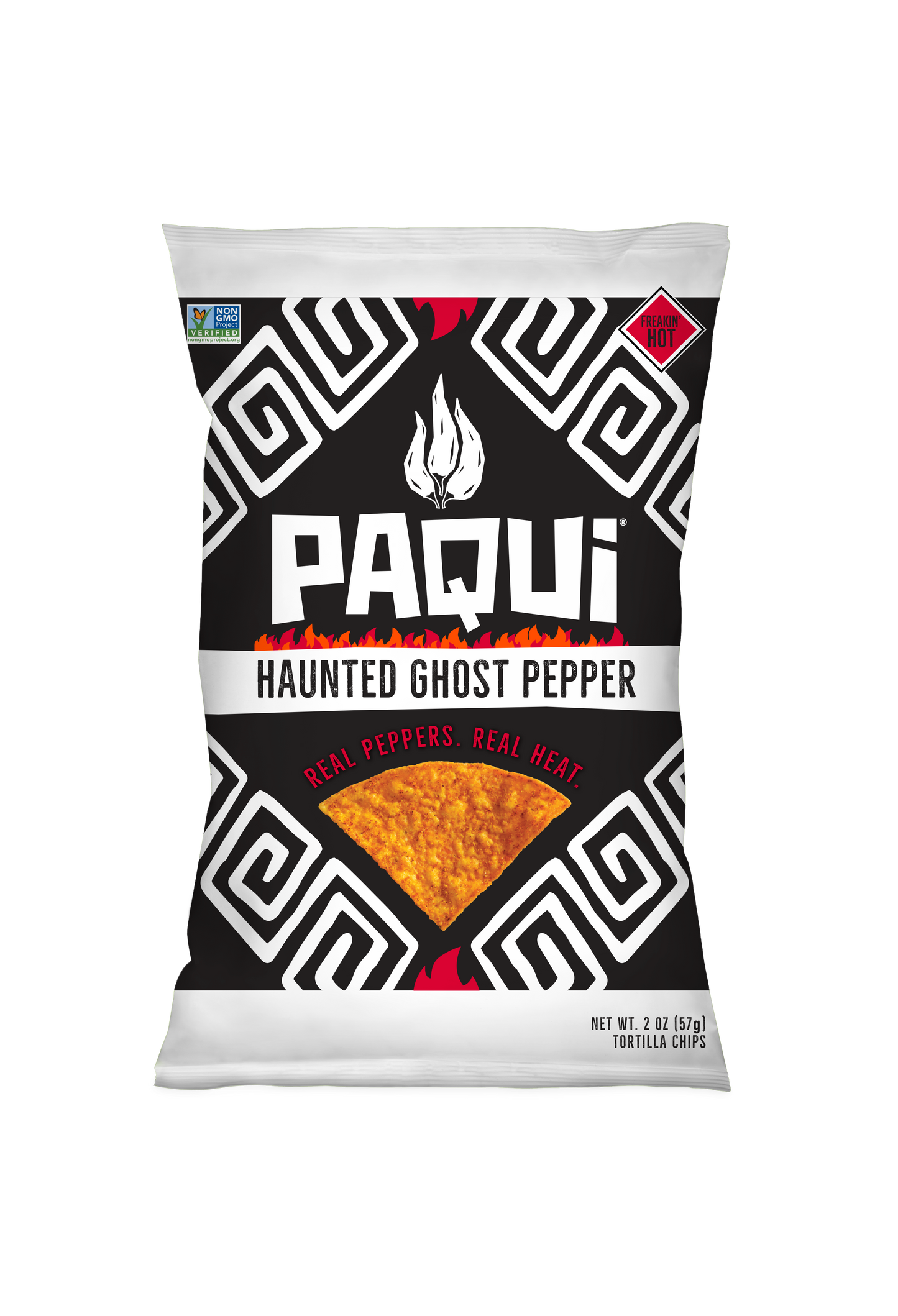 Paqui Haunted Ghost Pepper Tortilla ChipCase 2 Ounce Size - 6 Per Case.