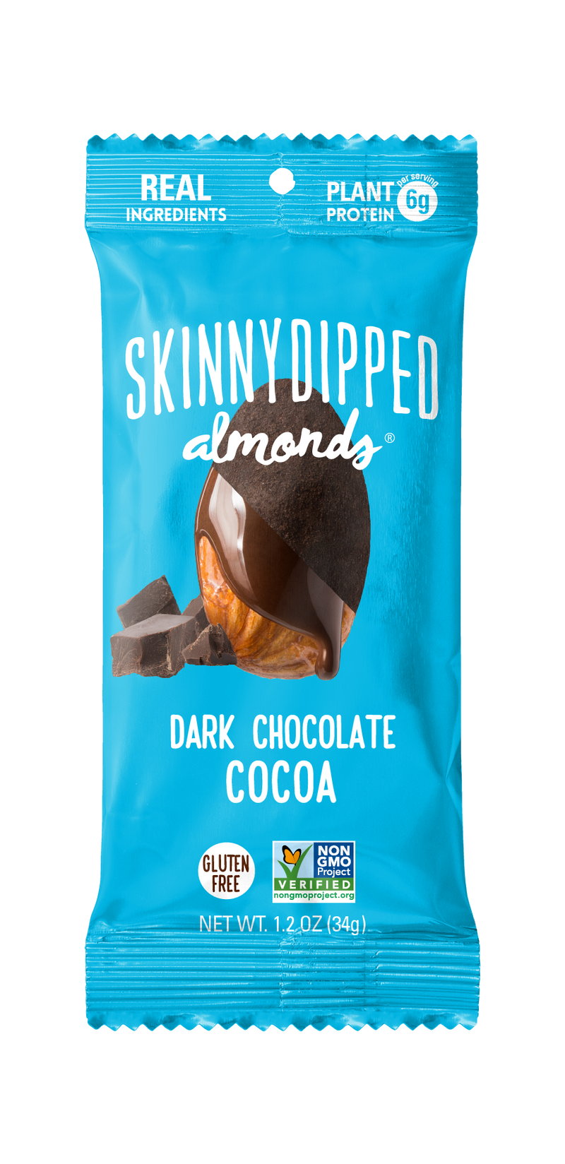 Skinny Dipped Almonds Cocoa Skinny Dipped Almonds 1.2 Ounce Size - 40 Per Case.