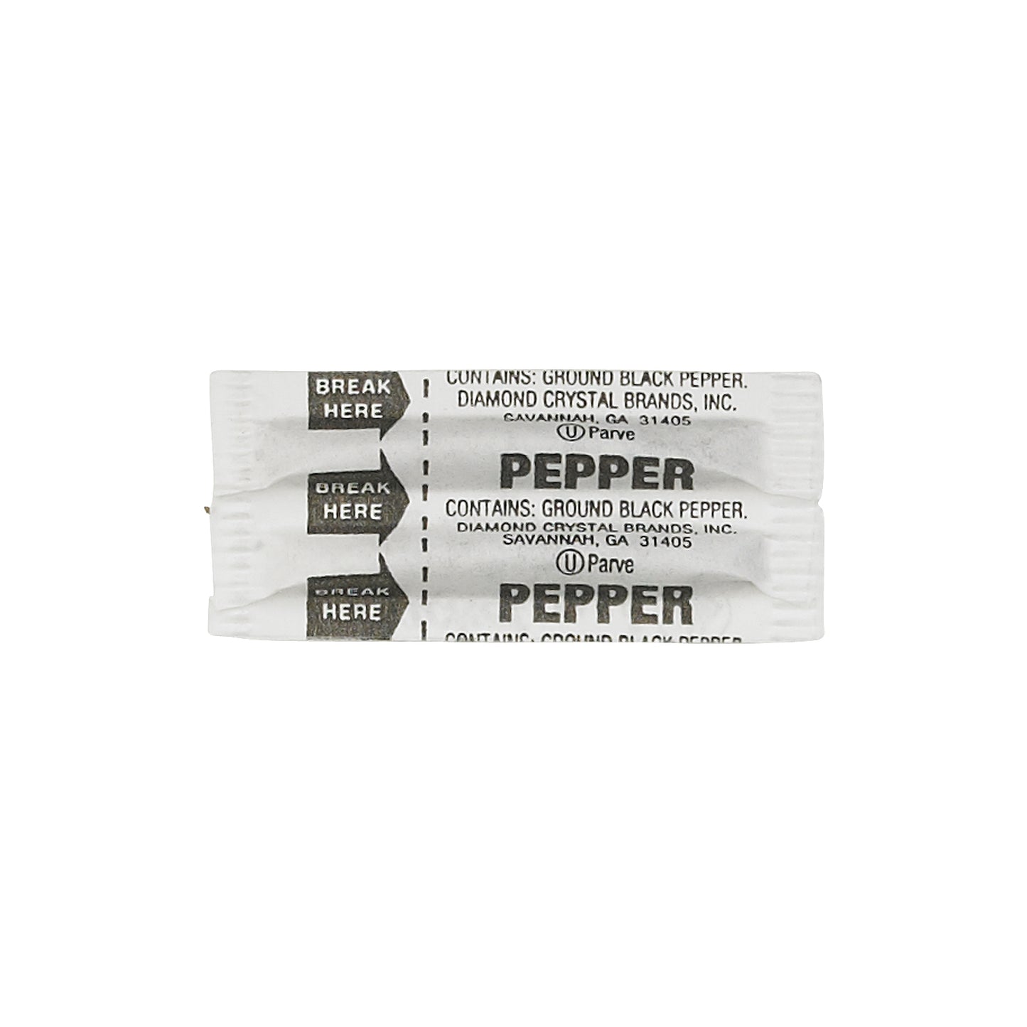 Packet Brand Fluted Pepper Packets Gram 0.11 Grams Each - 3000 Per Case.