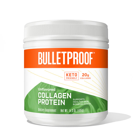 Bulletproof Unflavored Collagen Plus Violet Colored 14.3 Ounce Size - 3 Per Case.