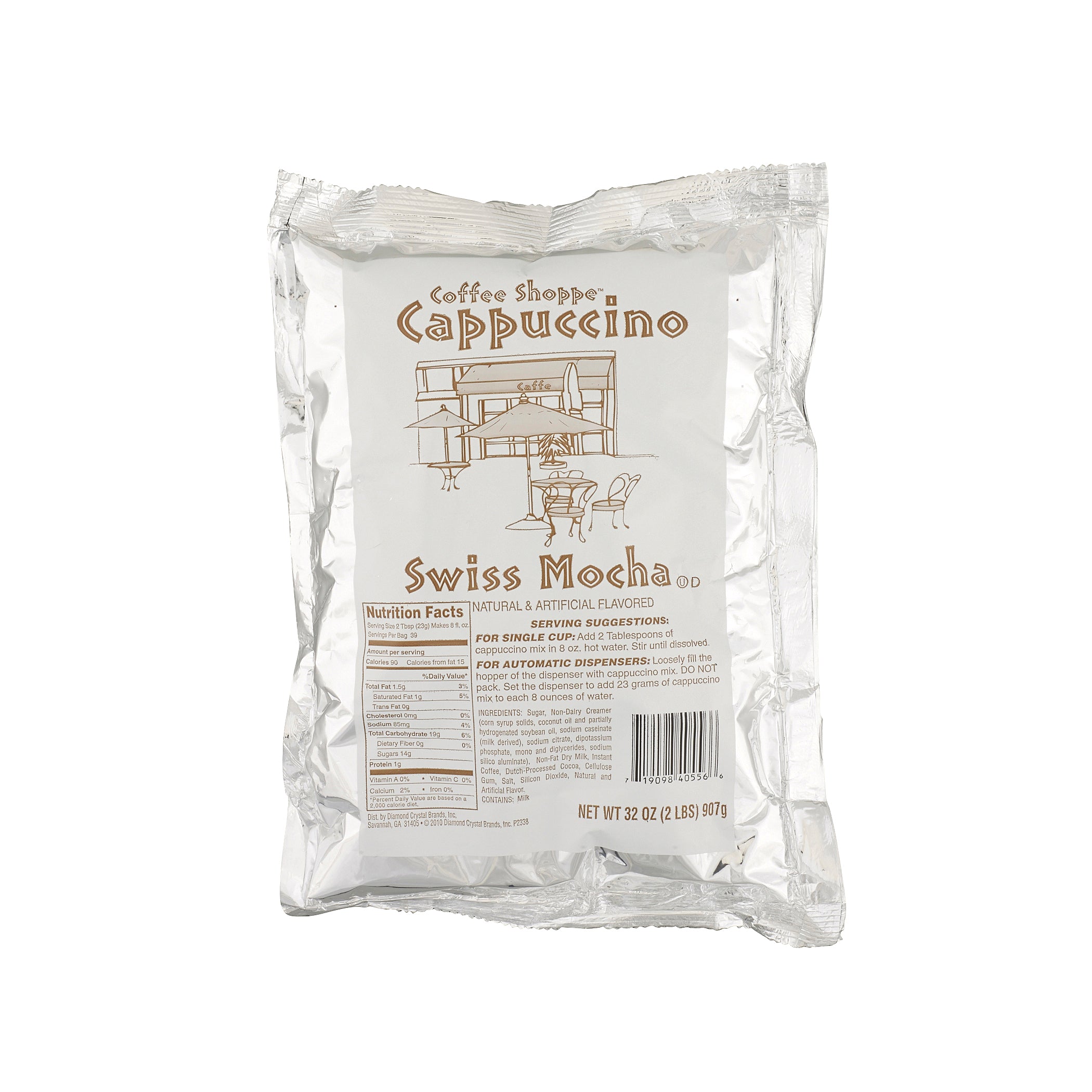 Coffee Shoppe Cappuccino Swiss Mocha 2 Pound Each - 6 Per Case.