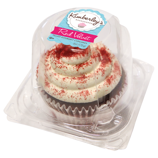 Kb Red Velvet Filled Gourmet Jumbo Cupcakessingle Serve 6 Ounce Size - 12 Per Case.