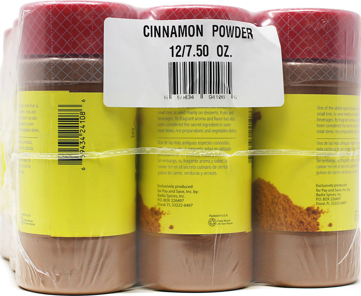 Lowes Cinnamon Powder 7.5 Ounce Size - 12 Per Case.