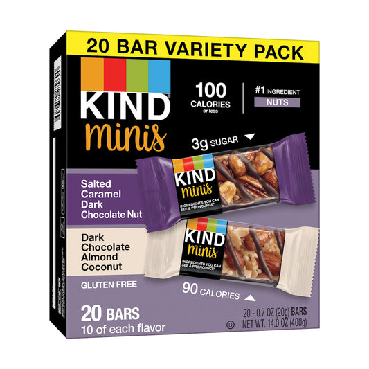 Kind Healthy Snacks Salted Caramel Chocolatenut Dark Chocolate Almond Coconut Ou 14.11 Ounce Size - 4 Per Case.