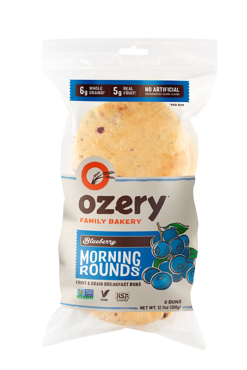 Ozery Bakery Blueberry Morning Rounds 2.1 Ounce Size - 36 Per Case.