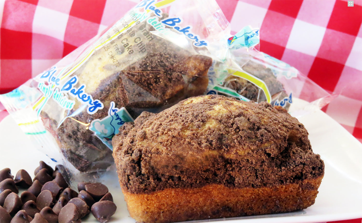 Sky Blue Foods Chocolate Chip Loaf Whole Grain 3 Ounce Size - 72 Per Case.