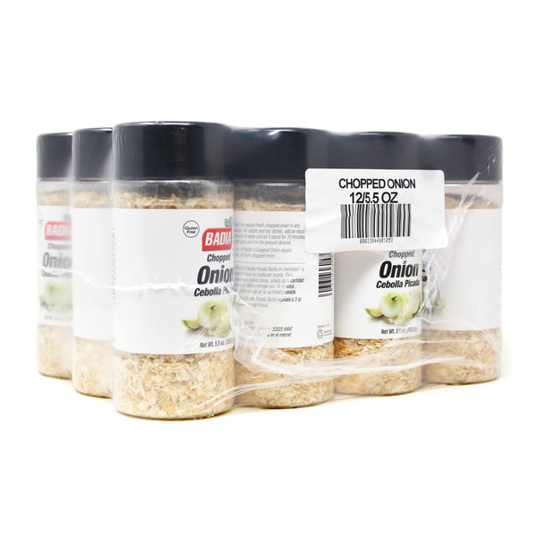 Badia Onion Chopped 5.5 Ounce Size - 12 Per Case.