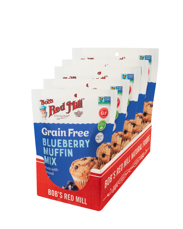 Bob's Red Mill Grain Free Blueberry Muffin Mix One Five Pouches 9 Ounce Size - 5 Per Case.