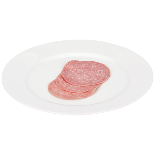 Genoa Salami Alpina Sliced Stack Pad 16 Ounce Size - 12 Per Case.