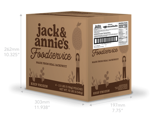 Frozen Jackfruit Meatballs 2.5 Pound Each - 4 Per Case.