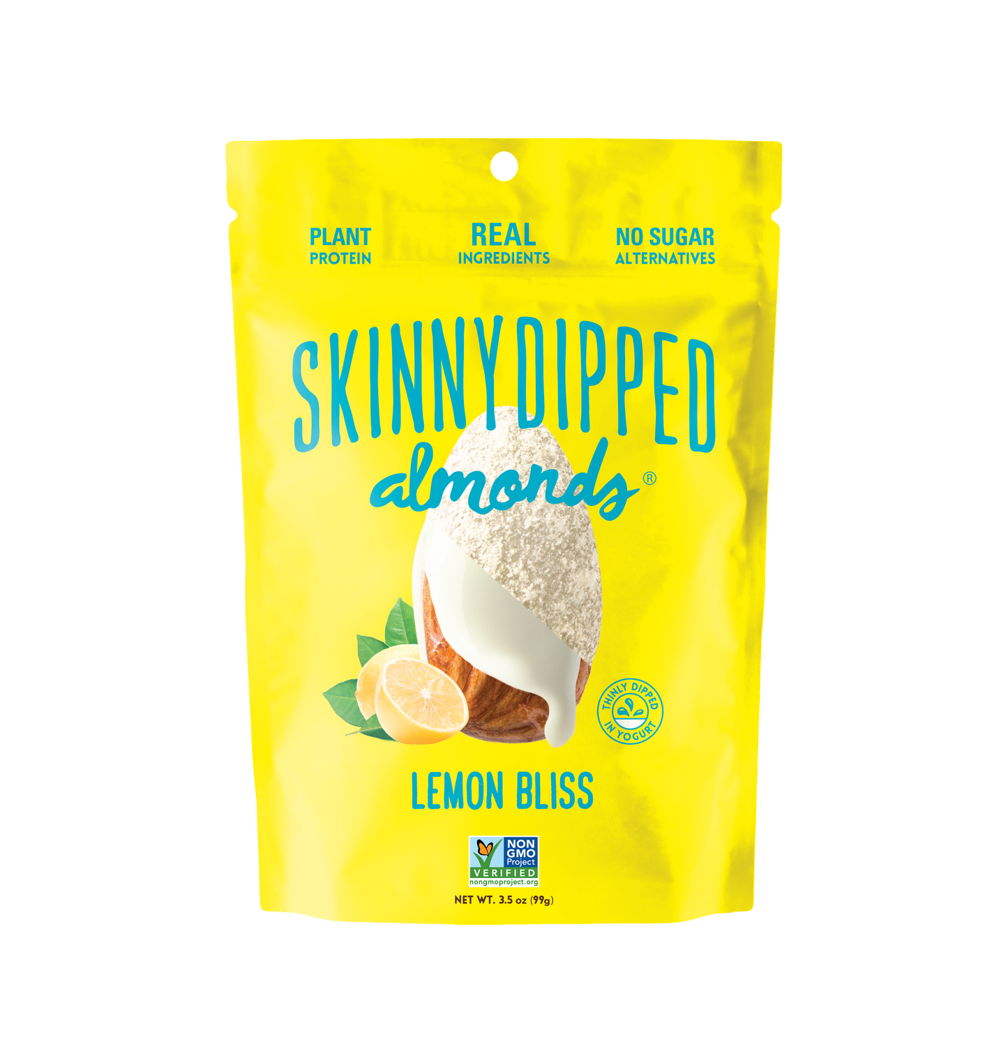 Skinny Dipped Almonds Lemon Yogurt Bliss Skinny Dipped Almonds 3.5 Ounce Size - 10 Per Case.