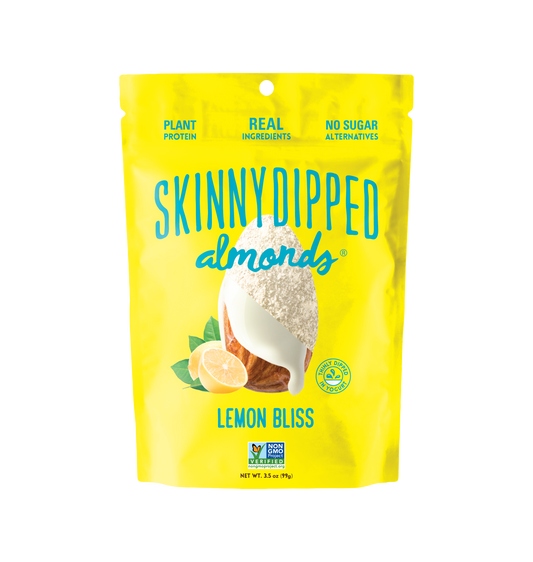 Skinny Dipped Almonds Lemon Yogurt Bliss Skinny Dipped Almonds 3.5 Ounce Size - 10 Per Case.