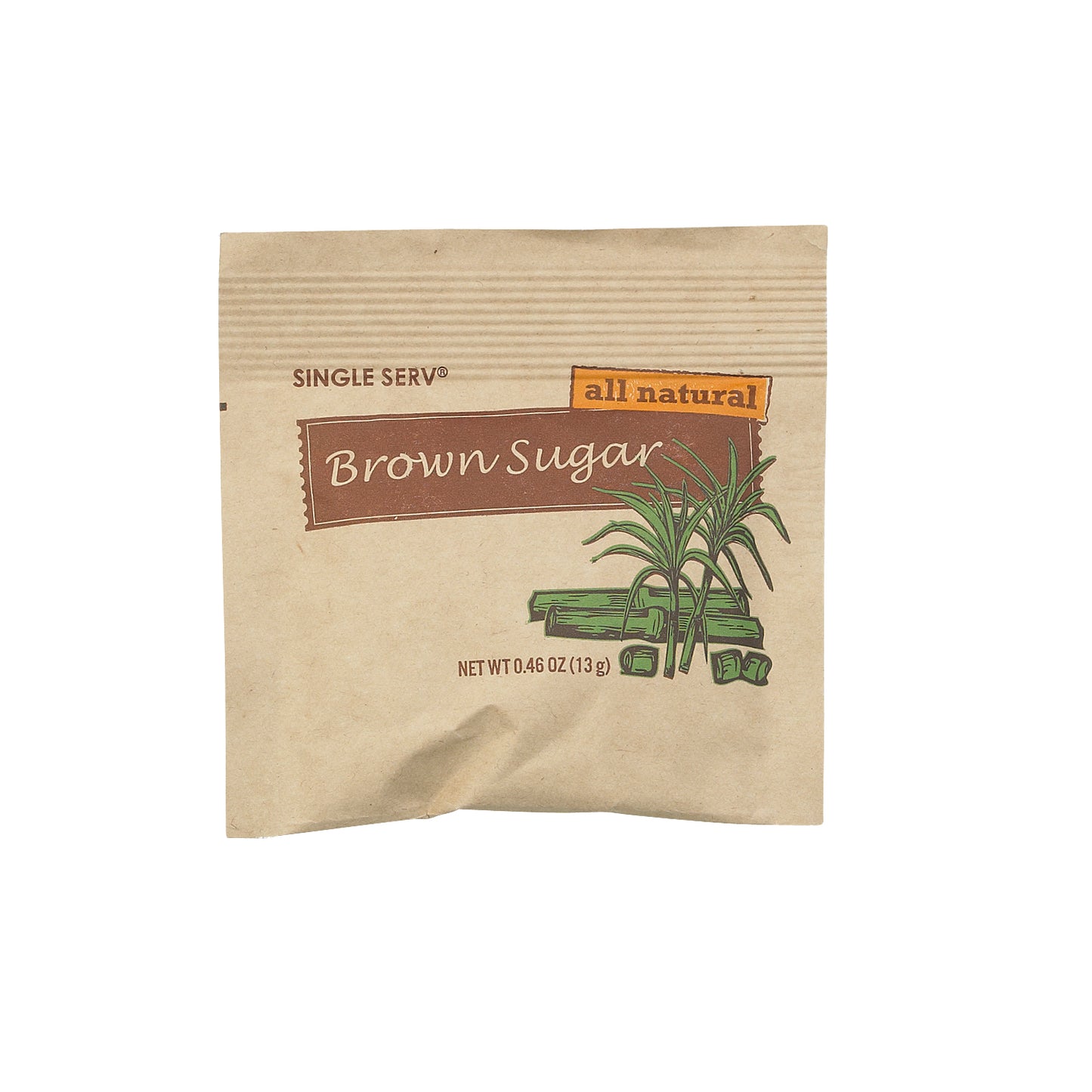 Single Serv Brown Sugar Packet 13 Grams Each - 96 Per Case.