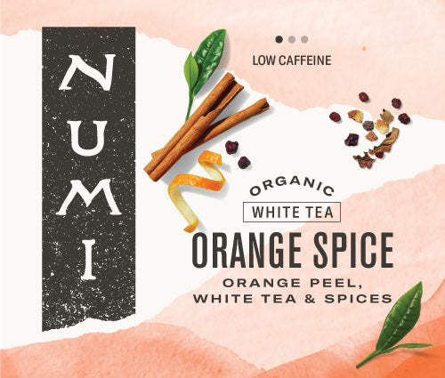 Numi Organic Tea Orange Spice White Tea 0.9 Pound Each - 1 Per Case.