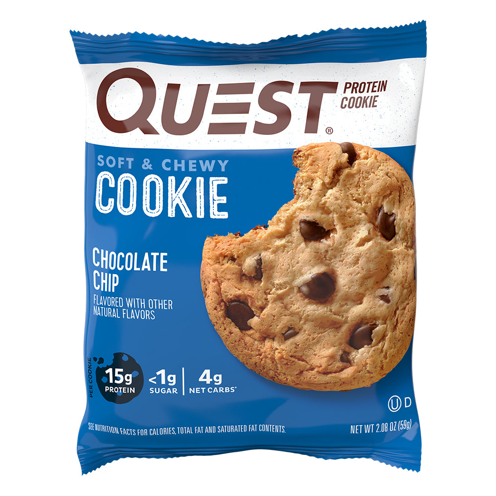 Quest Protein Cookie Chocolate Chip 2.08 Ounce Size - 72 Per Case.