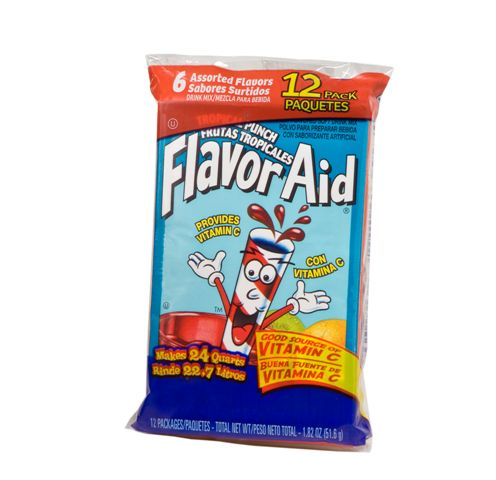 Flavor Aid Tray Bilingual 12 Count Packs - 27 Per Case.